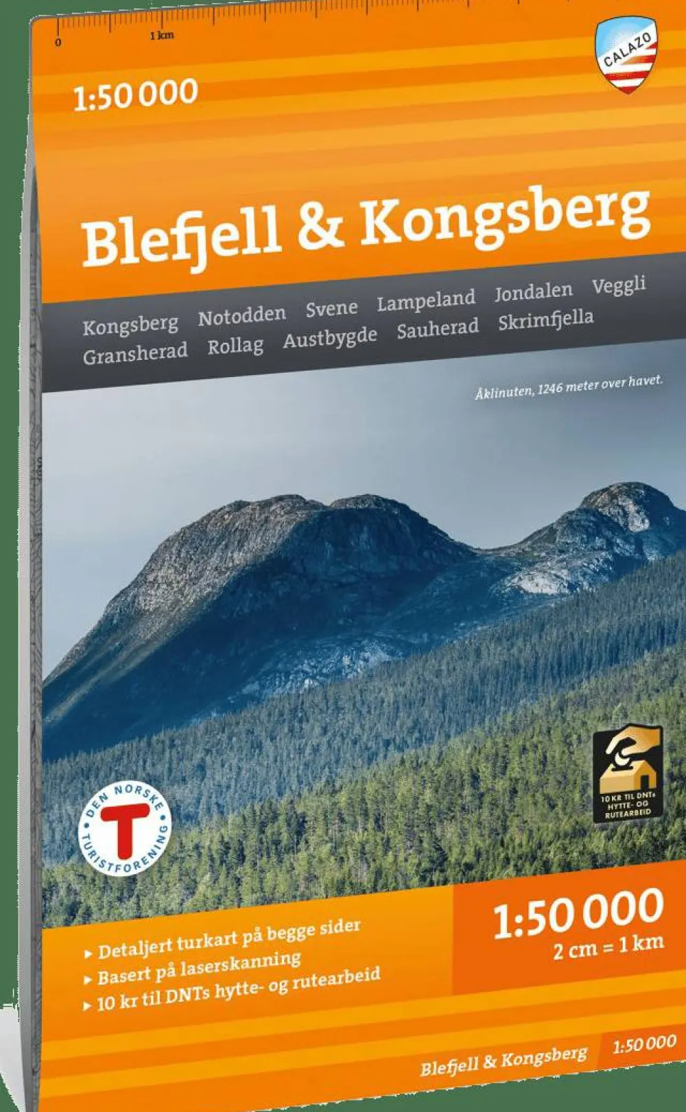 Calazo förlag Blefjell & Kongsberg 1:50 000 Hiking map Best