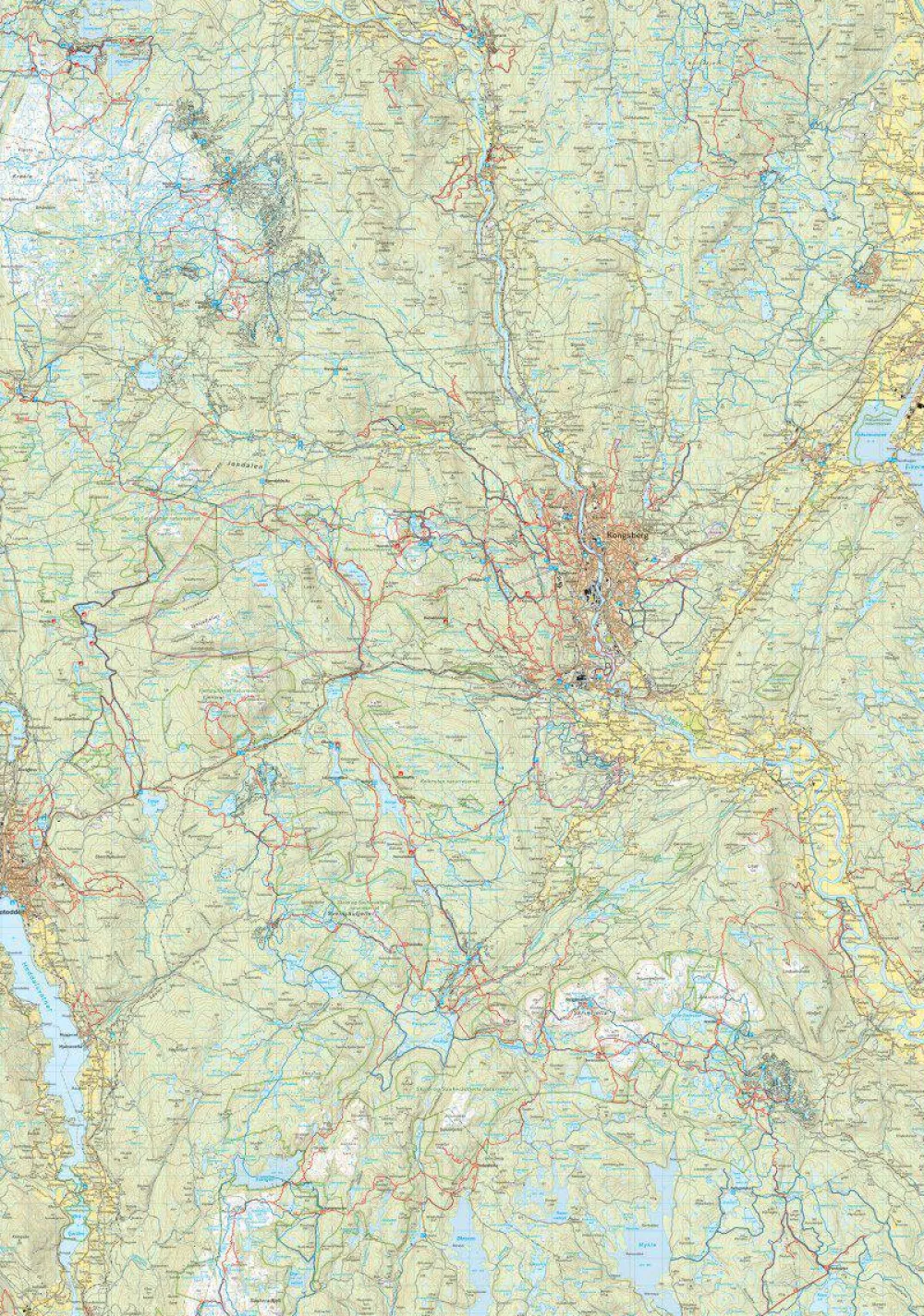 Calazo förlag Blefjell & Kongsberg 1:50 000 Hiking map Best