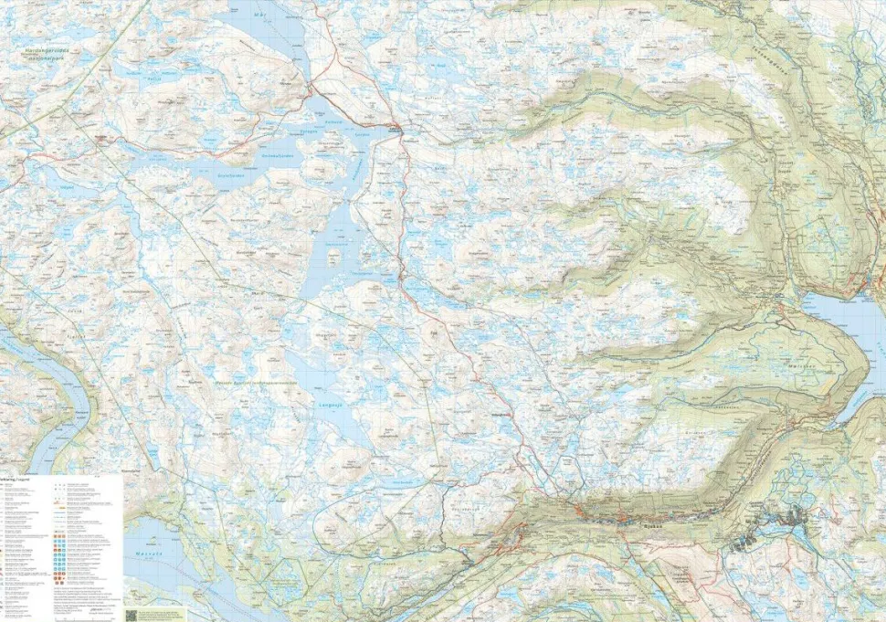 Calazo förlag Hardangervidda Øst, Rjukan & Gaustatoppen 1:50 000 Hiking map
