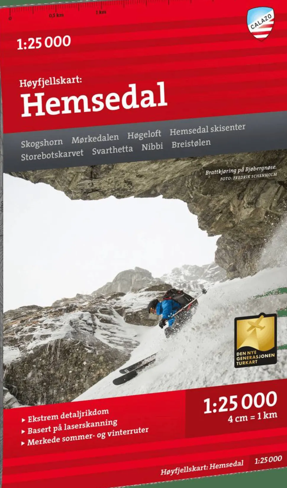 Calazo förlag Høyfjellskart Hemsedal 1:25 000 NoColour