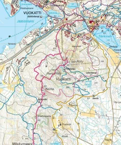Calazo förlag Kainuu: Vuokatti, Hiidenportti & Tiilikkajärvi 1:25 000 Topographic map Online