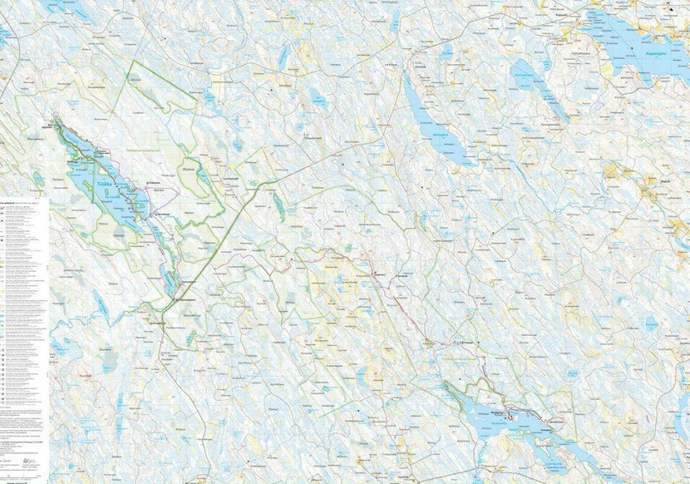 Calazo förlag Kainuu: Vuokatti, Hiidenportti & Tiilikkajärvi 1:25 000 Topographic map Online
