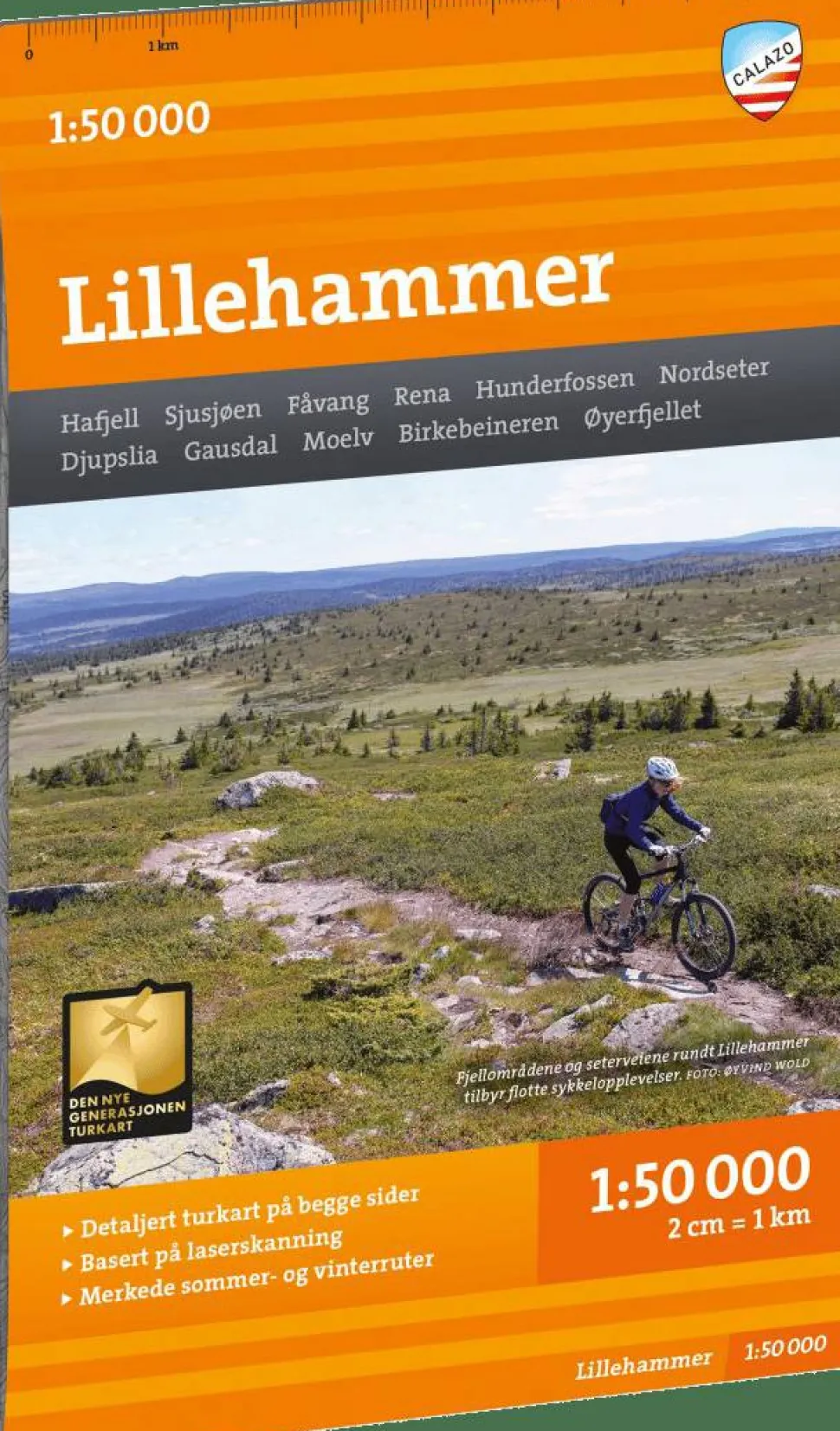 Calazo förlag Lillehammer 1:50 000 Hiking map