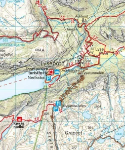 Discount Lyseheiane, Sirdalsheiane & Setesdal Vesthei Nord 1:50 000 Övrig Utrustning