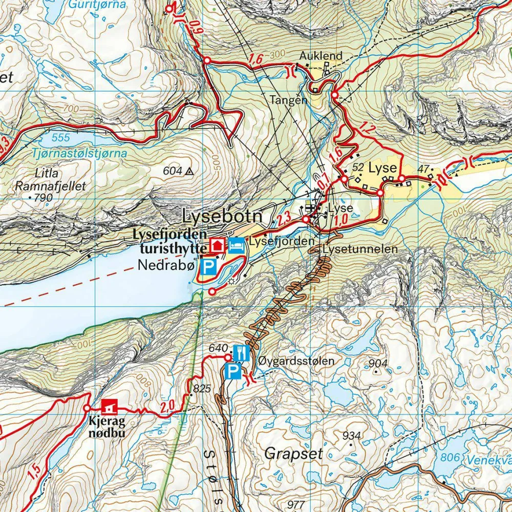 Discount Lyseheiane, Sirdalsheiane & Setesdal Vesthei Nord 1:50 000 Övrig Utrustning