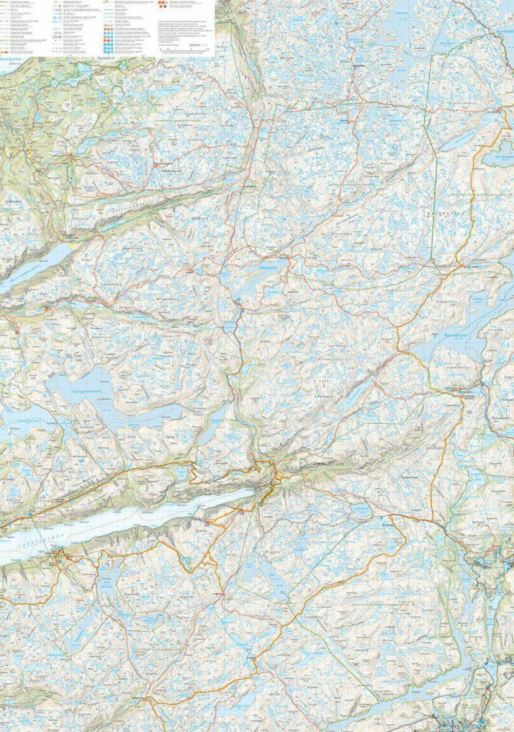 Discount Lyseheiane, Sirdalsheiane & Setesdal Vesthei Nord 1:50 000 Övrig Utrustning