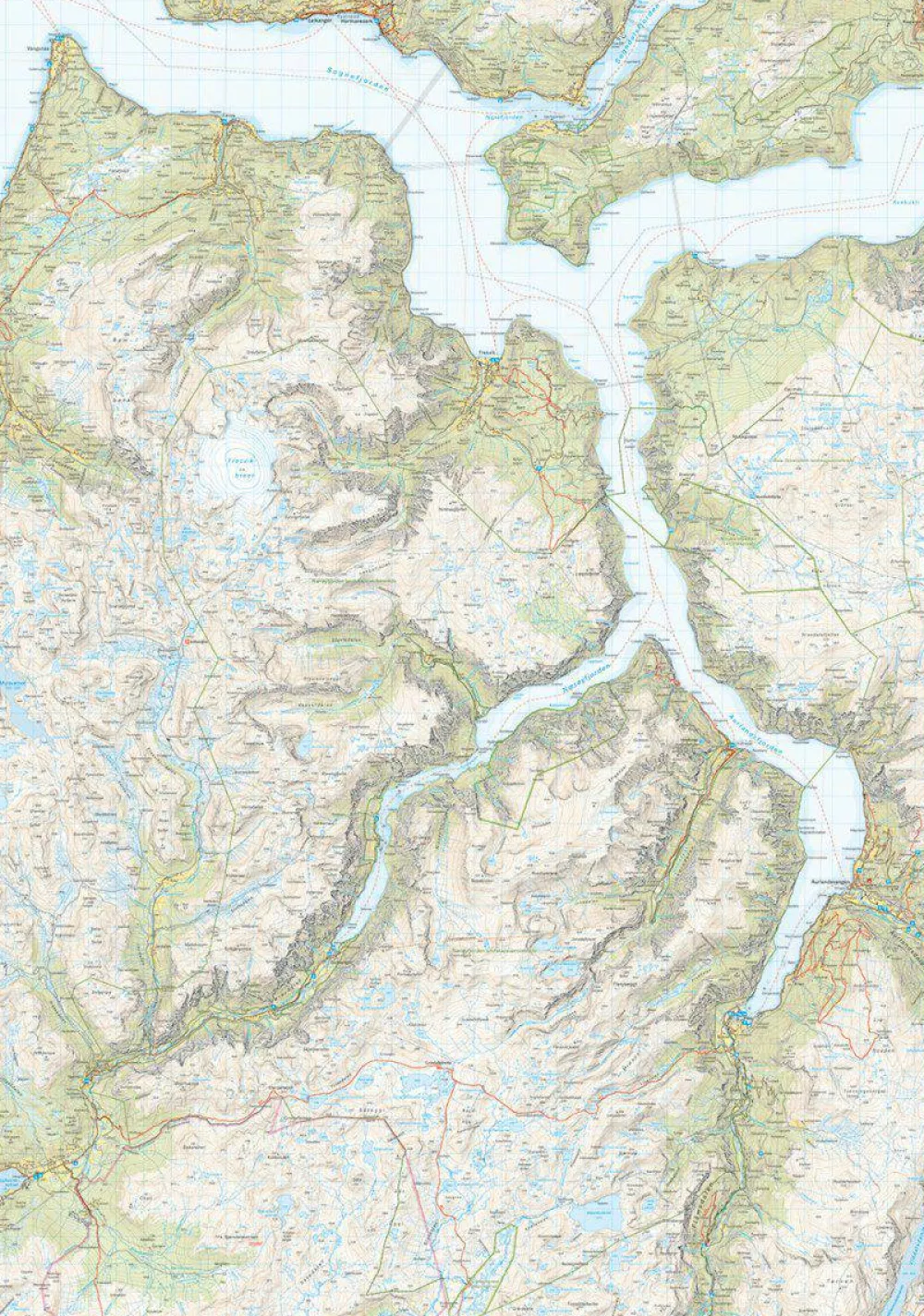 Calazo förlag Nærøyfjorden & Lærdalen 1:50 000 Hiking map Discount