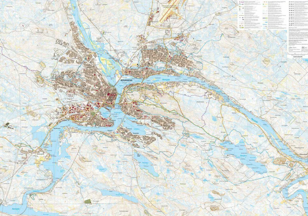 Rovaniemi: Napapiiri & Ounasvaara 1:25 000 Övrig Utrustning