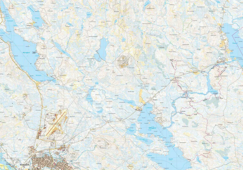 Rovaniemi: Napapiiri & Ounasvaara 1:25 000 Övrig Utrustning
