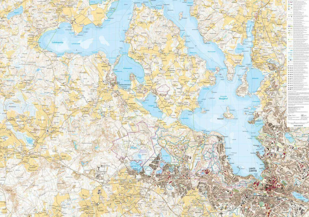 Calazo förlag Salpausselkä: Lahti & Hollola 1:25 000 Topographic map New