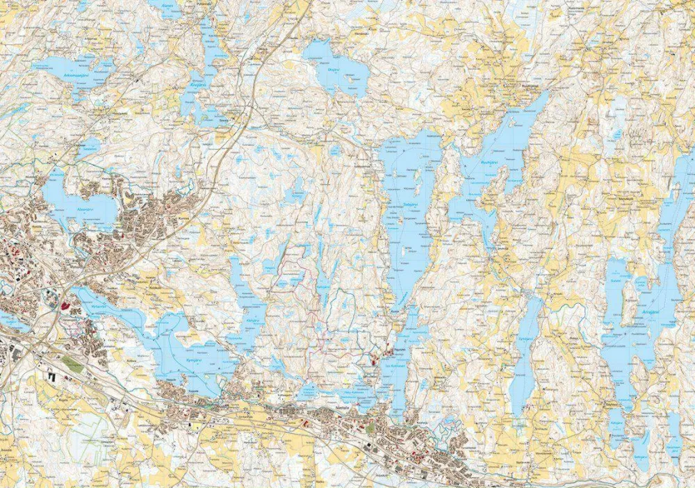 Calazo förlag Salpausselkä: Lahti & Hollola 1:25 000 Topographic map New