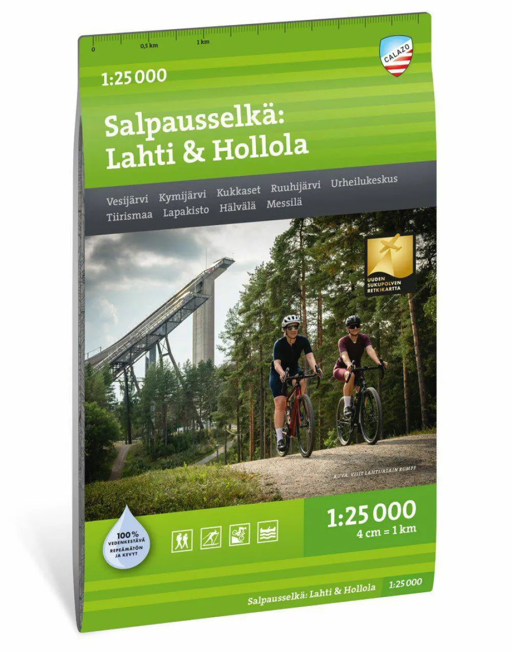Calazo förlag Salpausselkä: Lahti & Hollola 1:25 000 Topographic map New