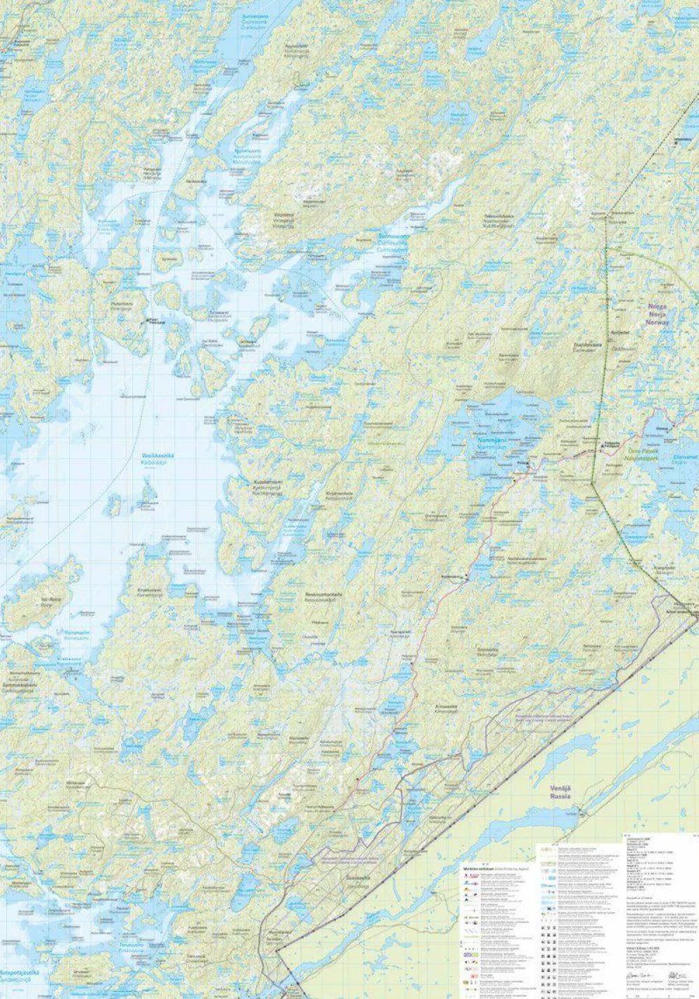 Calazo förlag Vätsäri & Kessi 1:50 000 Hiking map Outlet