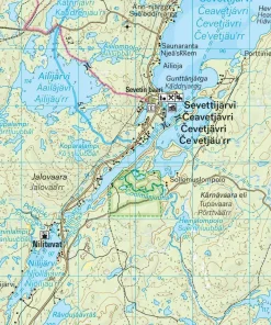 Calazo förlag Vätsäri & Kessi 1:50 000 Hiking map Outlet