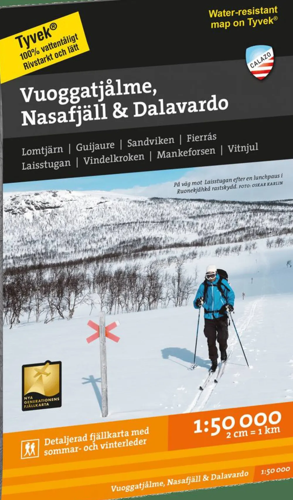 Discount Vuoggatjålme - Nasafjäll - Dalavardo 1:50 000 Skidåkning