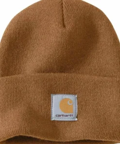 Knitted Cuffed Beanie ® Brown Huvudbonader Herr