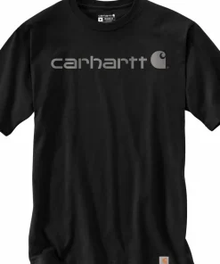 Carhartt Men's Core Logo T-Shirt Short Sleeve Black/gray
