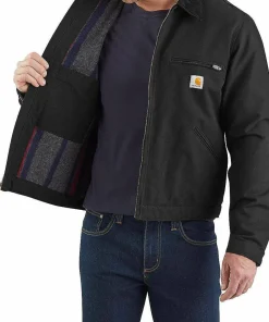 Carhartt Men's Duck Detroit Jacket Black New
