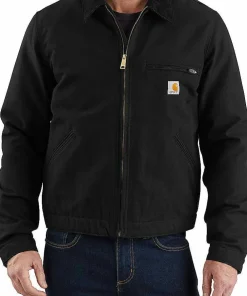 Carhartt Men's Duck Detroit Jacket Black New