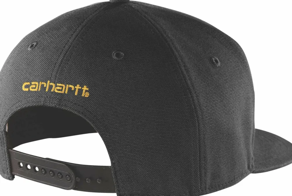 Carhartt Men's Firm Duck Flat Brim Cap Black Online