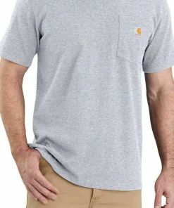 Carhartt Men's Workwear Pocket S/S T-Shirt Heather Grey Clearance
