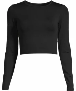 Casall Women's Crop Long Sleeve Black Outlet