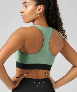 Casall Women's Graphic Sports Bra Dusty Green