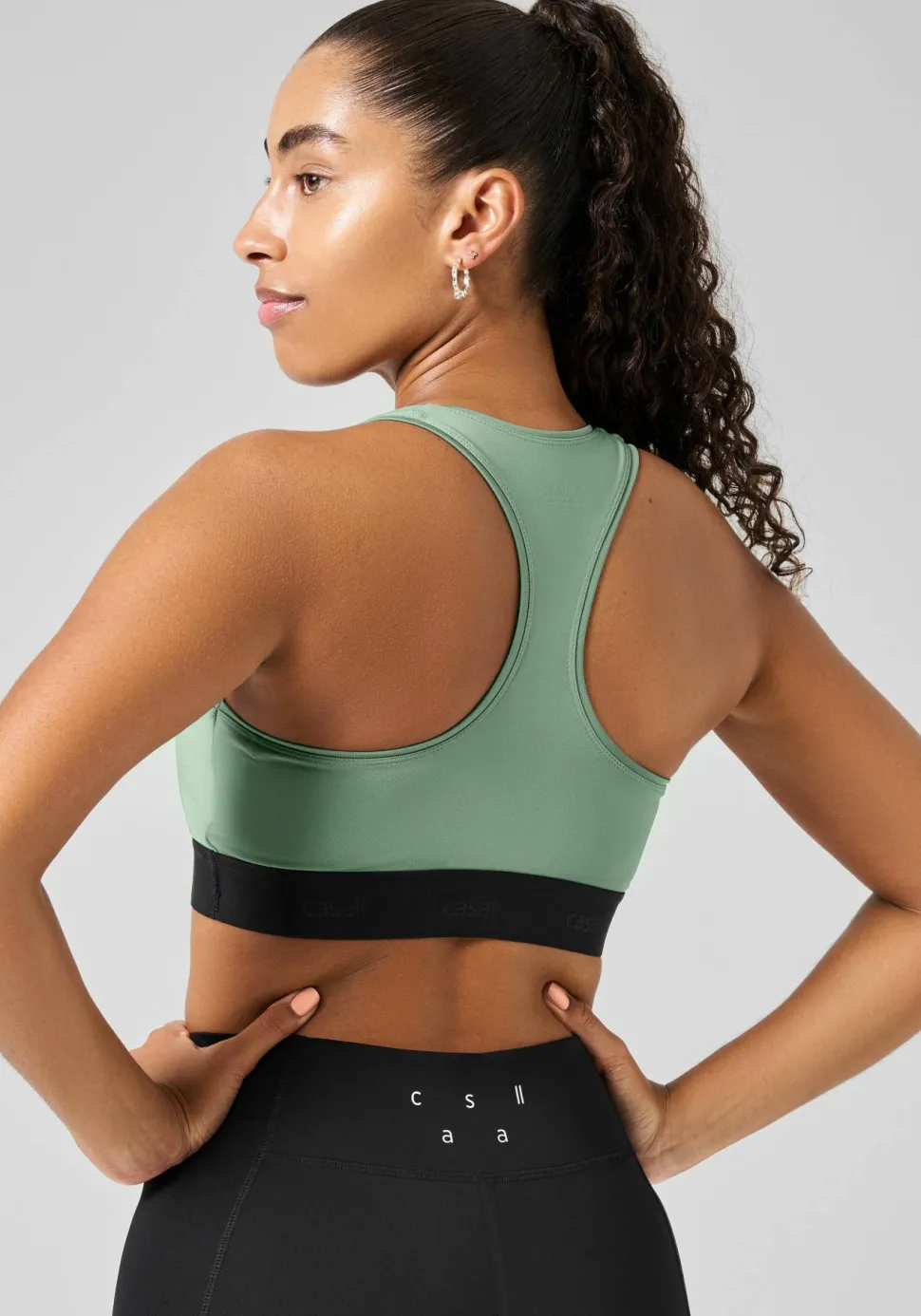 Casall Women's Graphic Sports Bra Dusty Green