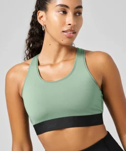 Casall Women's Graphic Sports Bra Dusty Green