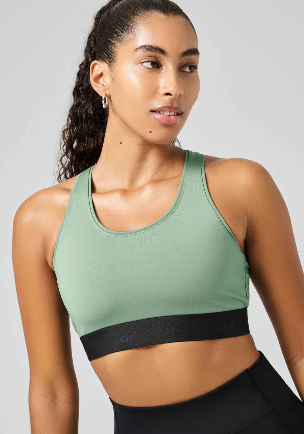 Casall Women's Graphic Sports Bra Dusty Green
