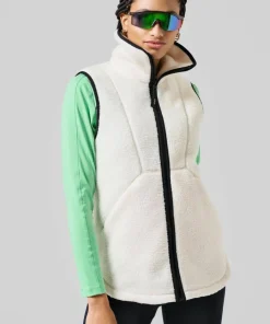 Women's High Collar Pile Vest Västar Dam