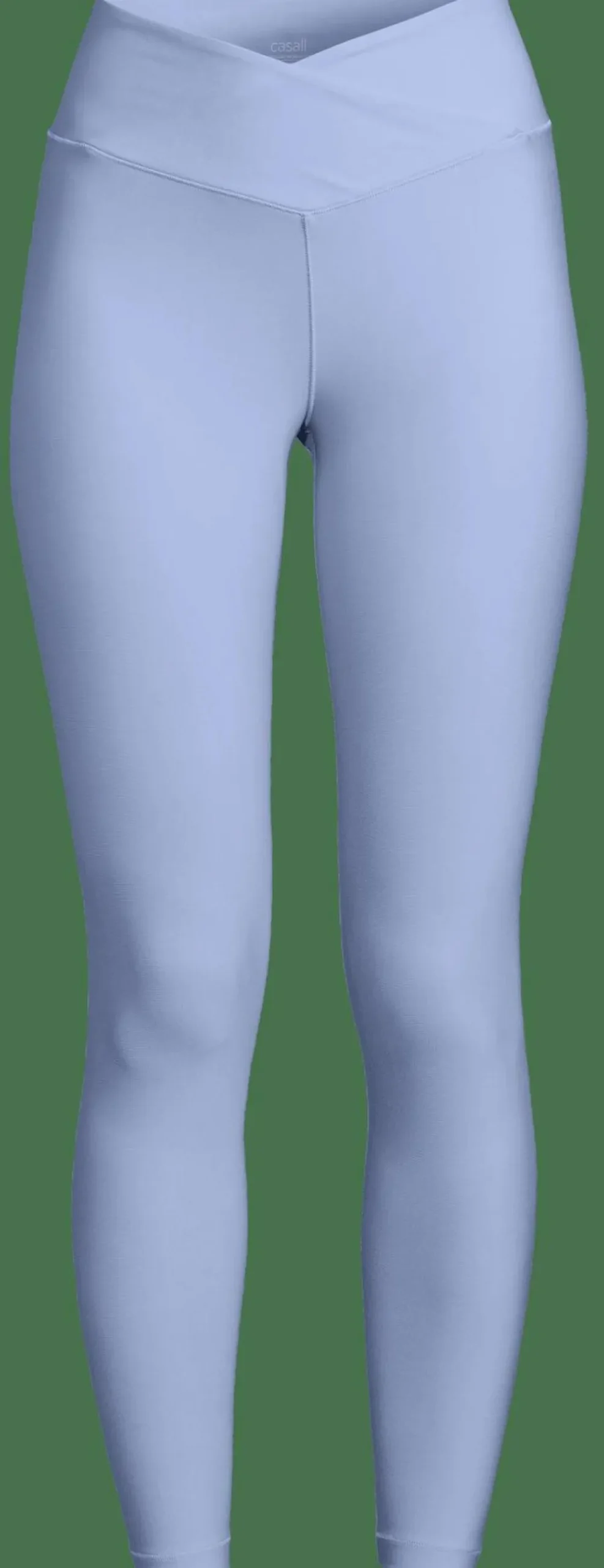 Casall Women's Overlap High Waist Tights Breeze Blue New
