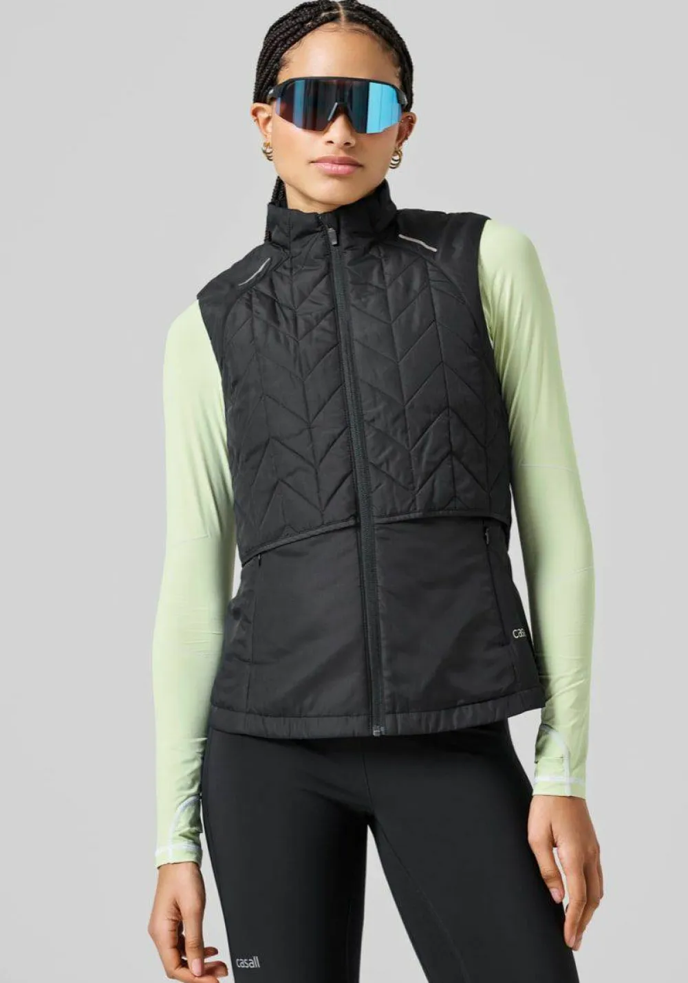 Online Women's Quilted Running Vest Västar Dam