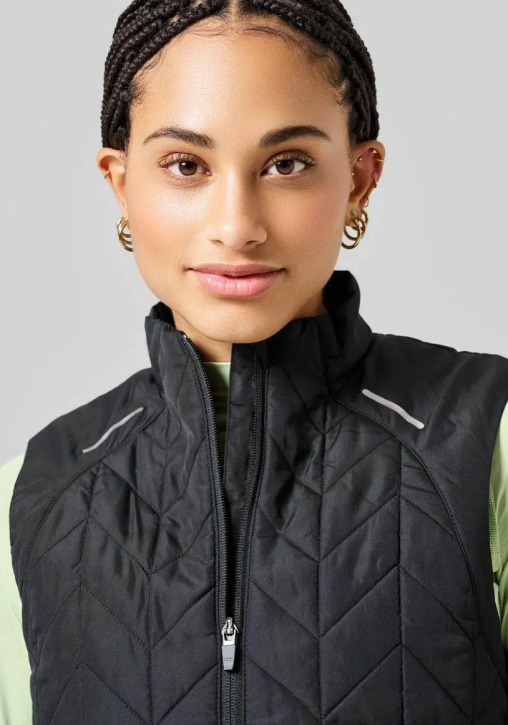 Online Women's Quilted Running Vest Västar Dam