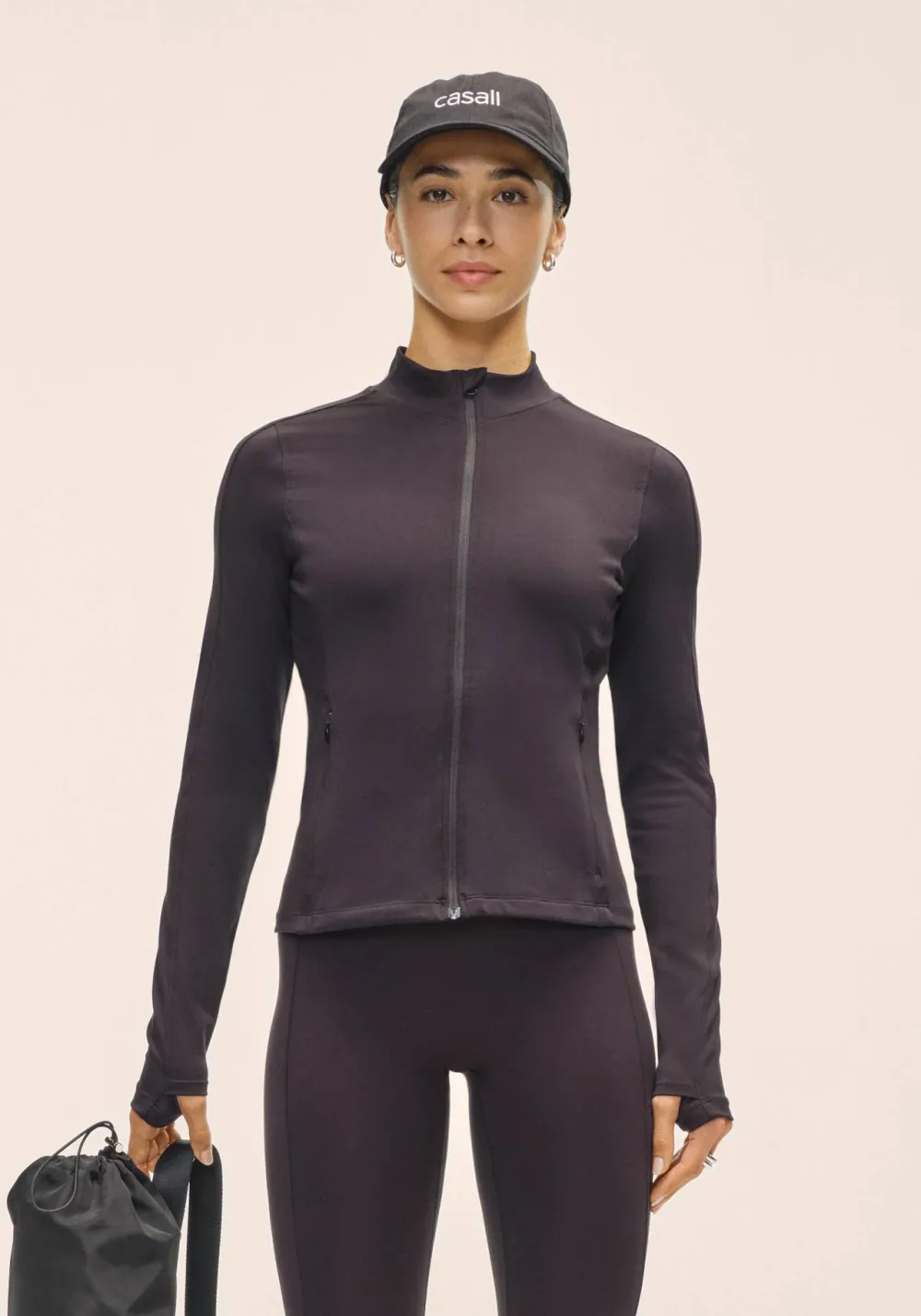 Casall Women's Soft Touch Zip Jacket Black