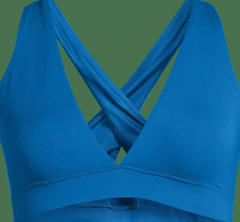 Casall Women's V-Neck Crossback Bikini Top Blue Teel
