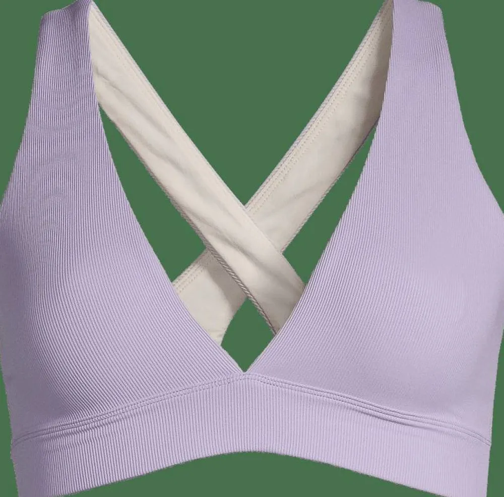 Casall Women's V-Neck Crossback Bikini Top Lavender Discount