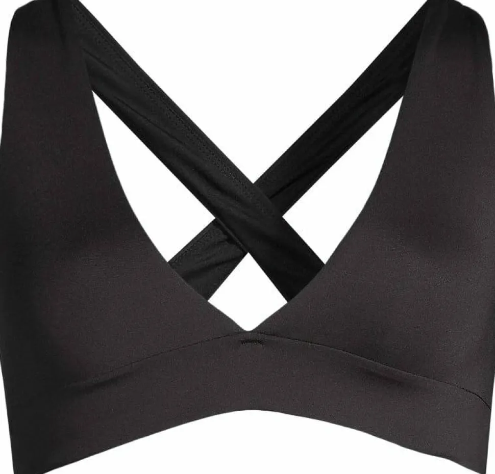 Casall Women's V-Neck Crossback Bikini Top Black