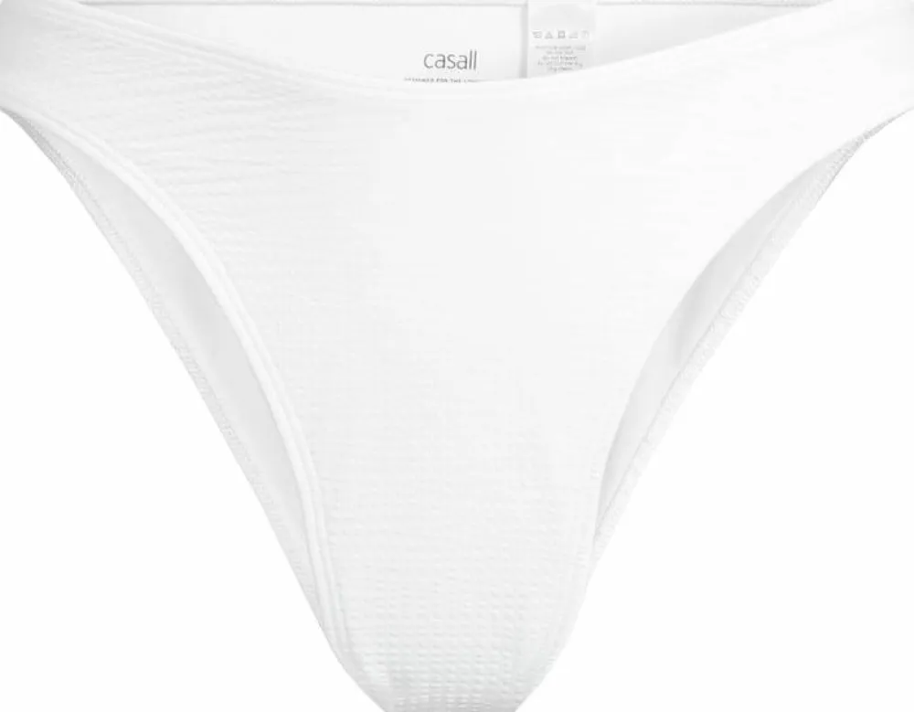 Casall Women's Waffle High Leg Bikini Bottom White Sale