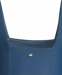 Casall Women's Waffle Square Neck Bikini Top Deep Ocean Best