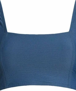 Casall Women's Waffle Square Neck Bikini Top Deep Ocean Best
