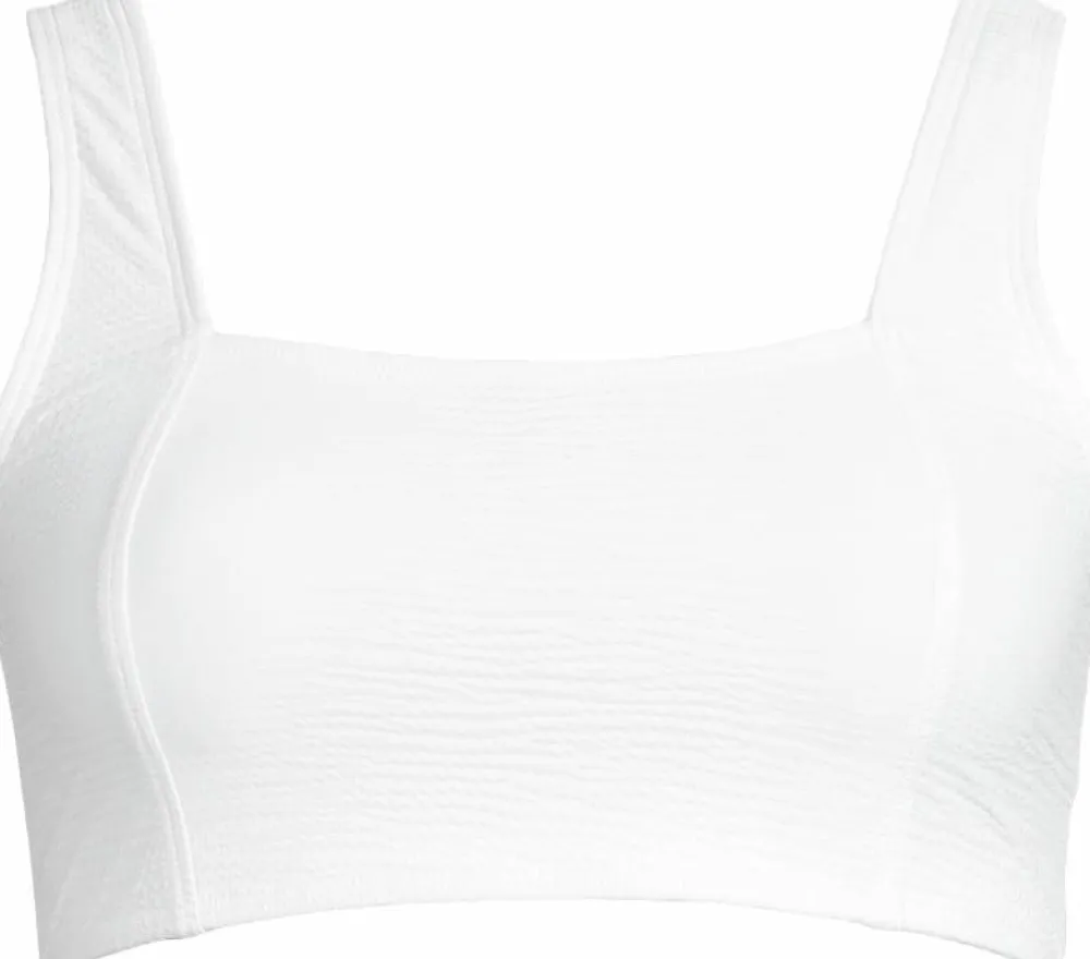 Casall Women's Waffle Square Neck Bikini Top White Outlet
