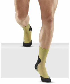 CEP Men's Hiking Light Merino Mid Cut Compression Socks Light Olive