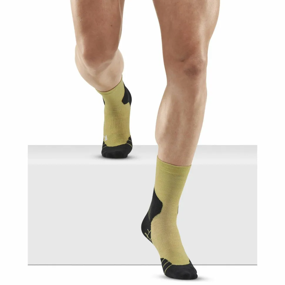 CEP Men's Hiking Light Merino Mid Cut Compression Socks Light Olive
