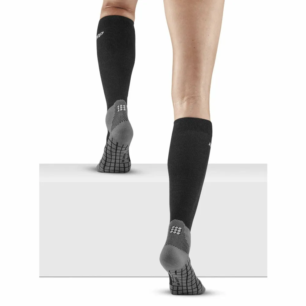CEP Women's Hiking Light Merino Tall Compression Socks Black Clearance