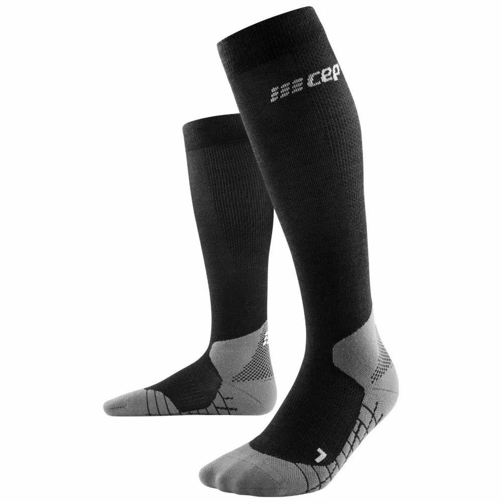 CEP Women's Hiking Light Merino Tall Compression Socks Black Clearance