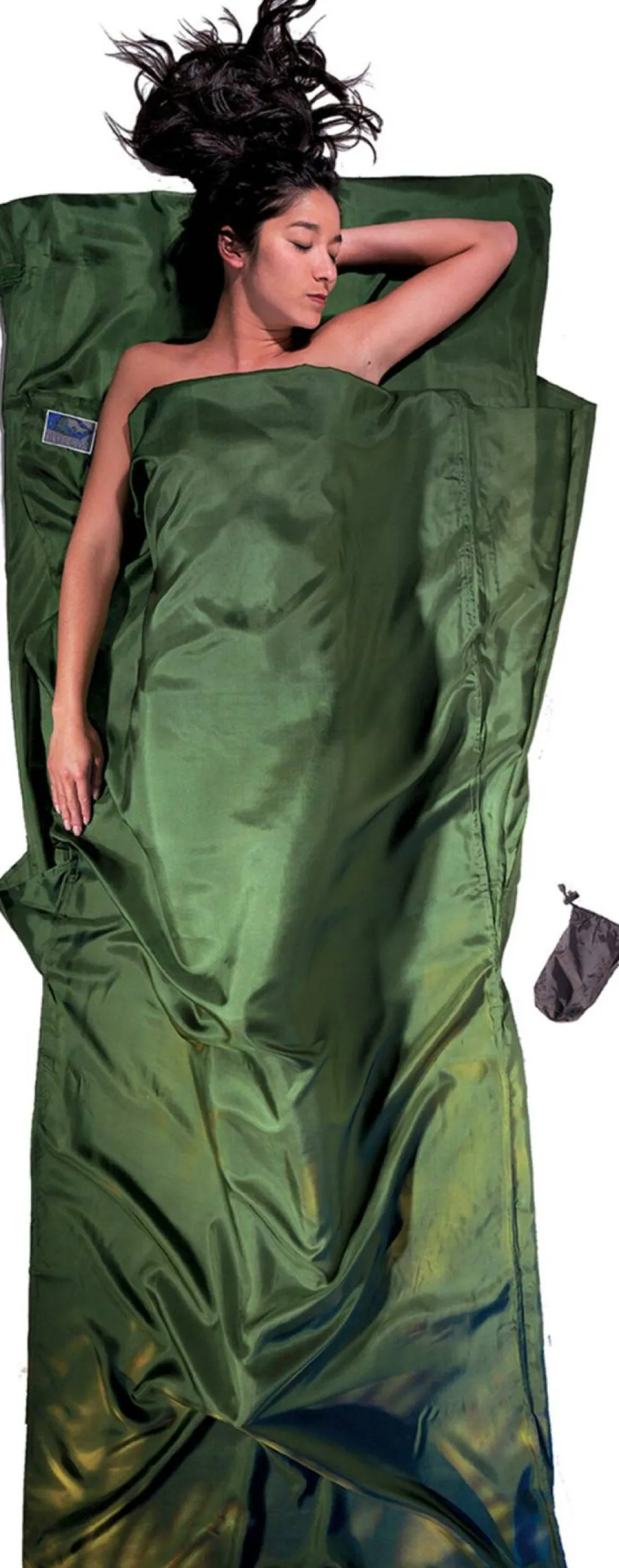 Cocoon TravelSheet Silk Dark Olive Green New