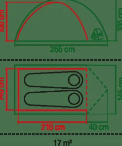 Coleman Tent Darwin 2 Plus Blackout Green-green New