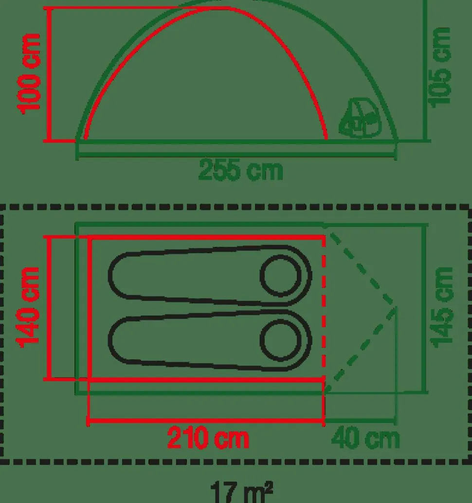 Coleman Tent Darwin 2 Plus Blackout Green-green