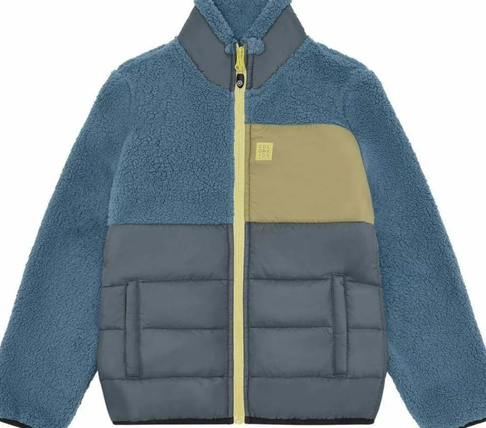 Color Kids Kids' Fleece Jacket With Quilt Coronet Blue Online